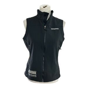 Patagonia Adze Vest Women's Med Black Windblock Polartec Softshell Full Zip